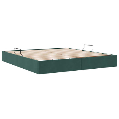 Letto ottomano Verde Scuro 160 x 200 cm Velluto | homemem39