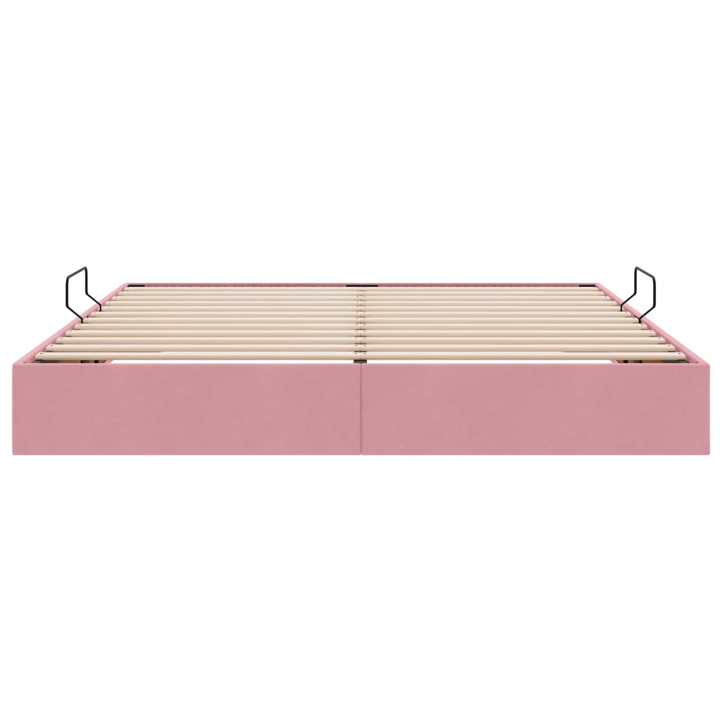 Letto ottomano con archiviazione Rosa 160 x 200 cm Velluto | homemem39
