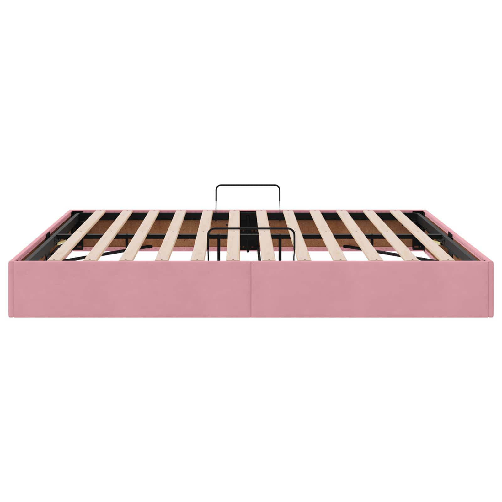 Letto ottomano con archiviazione Rosa 160 x 200 cm Velluto | homemem39