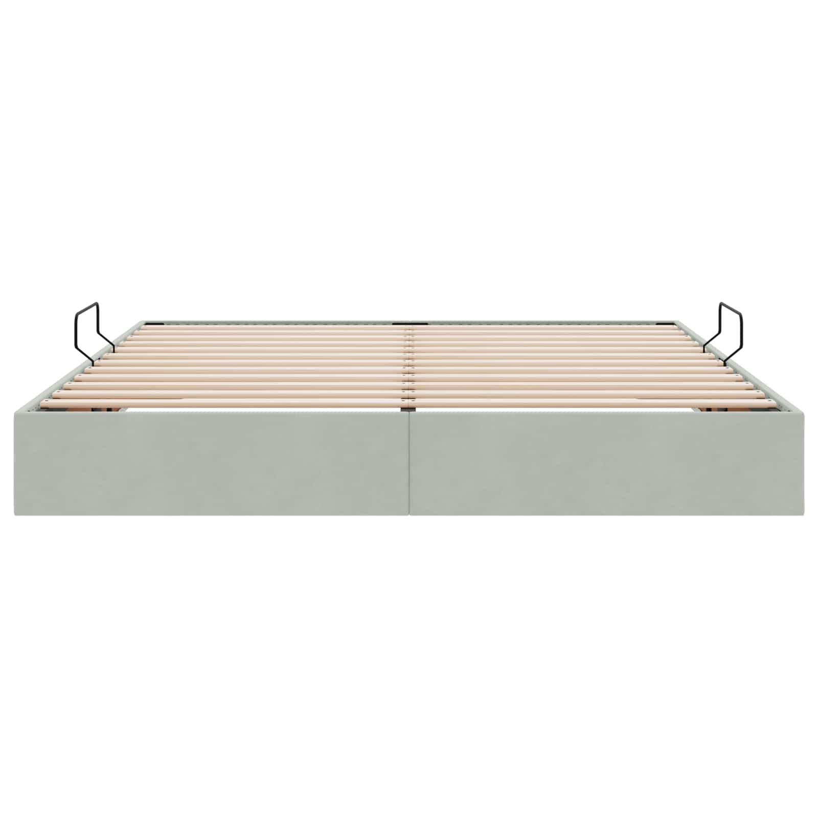 Letto ottomano Grigio Chiaro 180 x 200 cm Velluto | homemem39