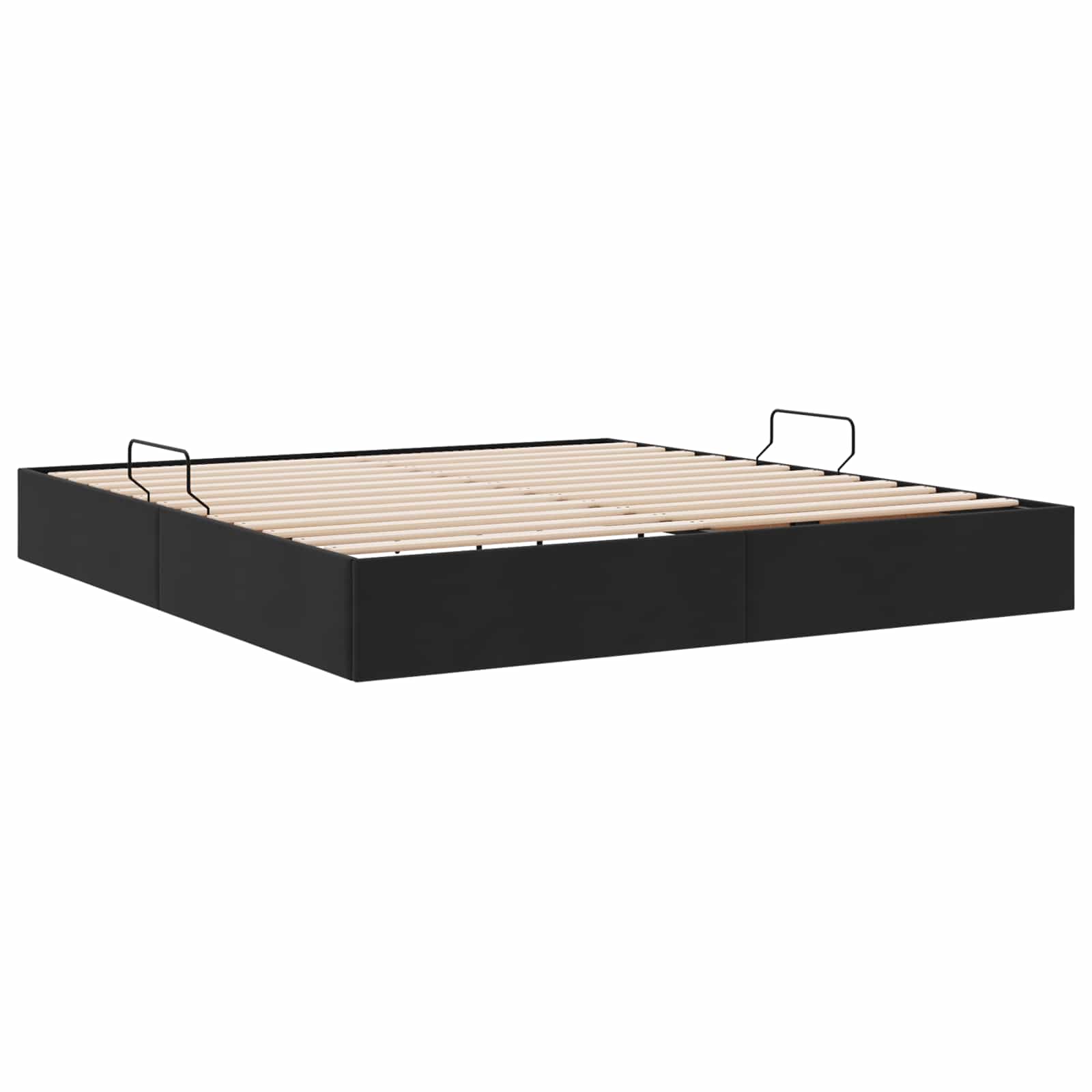 Letto ottomano con archiviazione Nero 180 x 200 cm Velluto | homemem39
