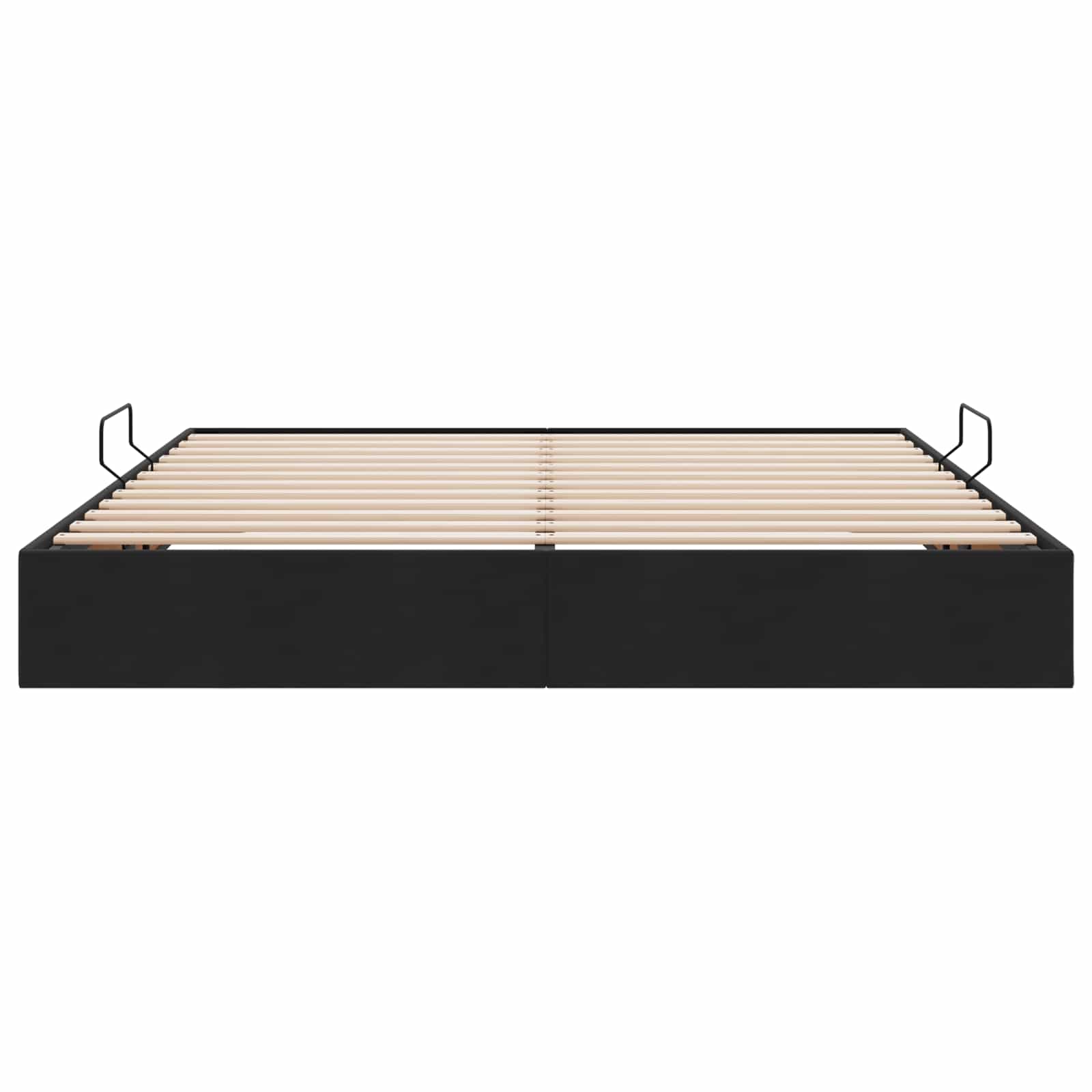 Letto ottomano con archiviazione Nero 180 x 200 cm Velluto | homemem39