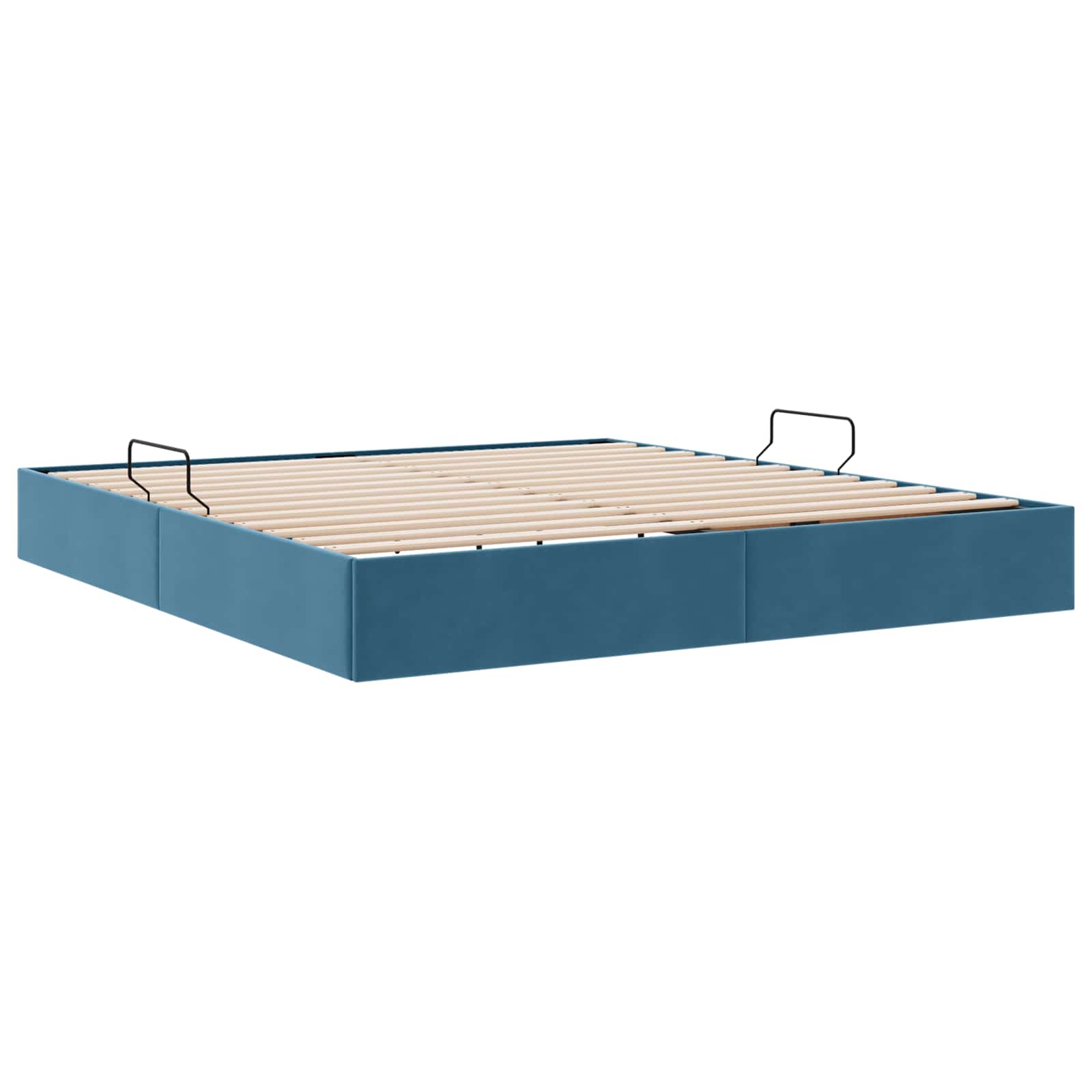 Letto ottomano con archiviazione Blu Scuro 180 x 200 cm Velluto | homemem39
