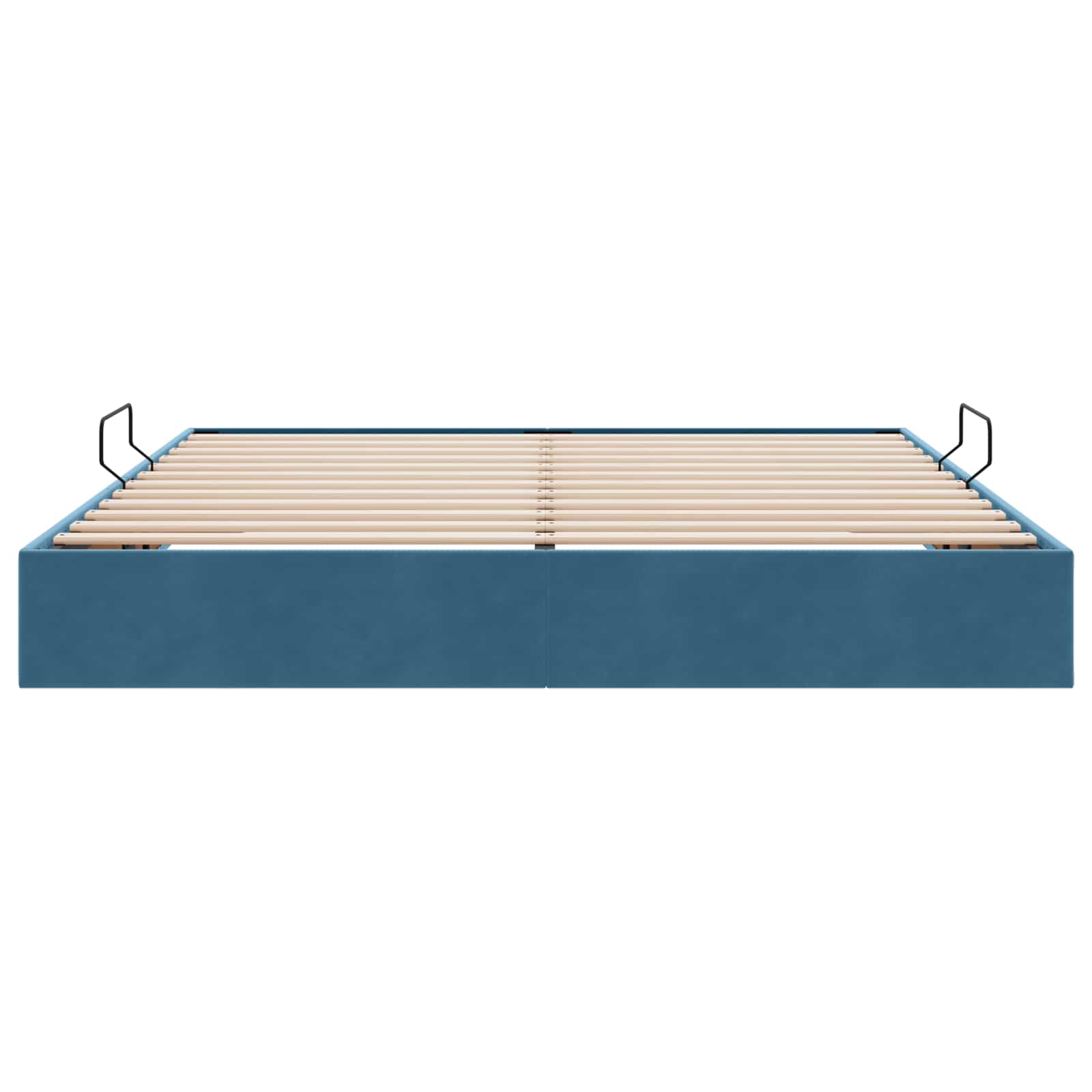 Letto ottomano con archiviazione Blu Scuro 180 x 200 cm Velluto | homemem39