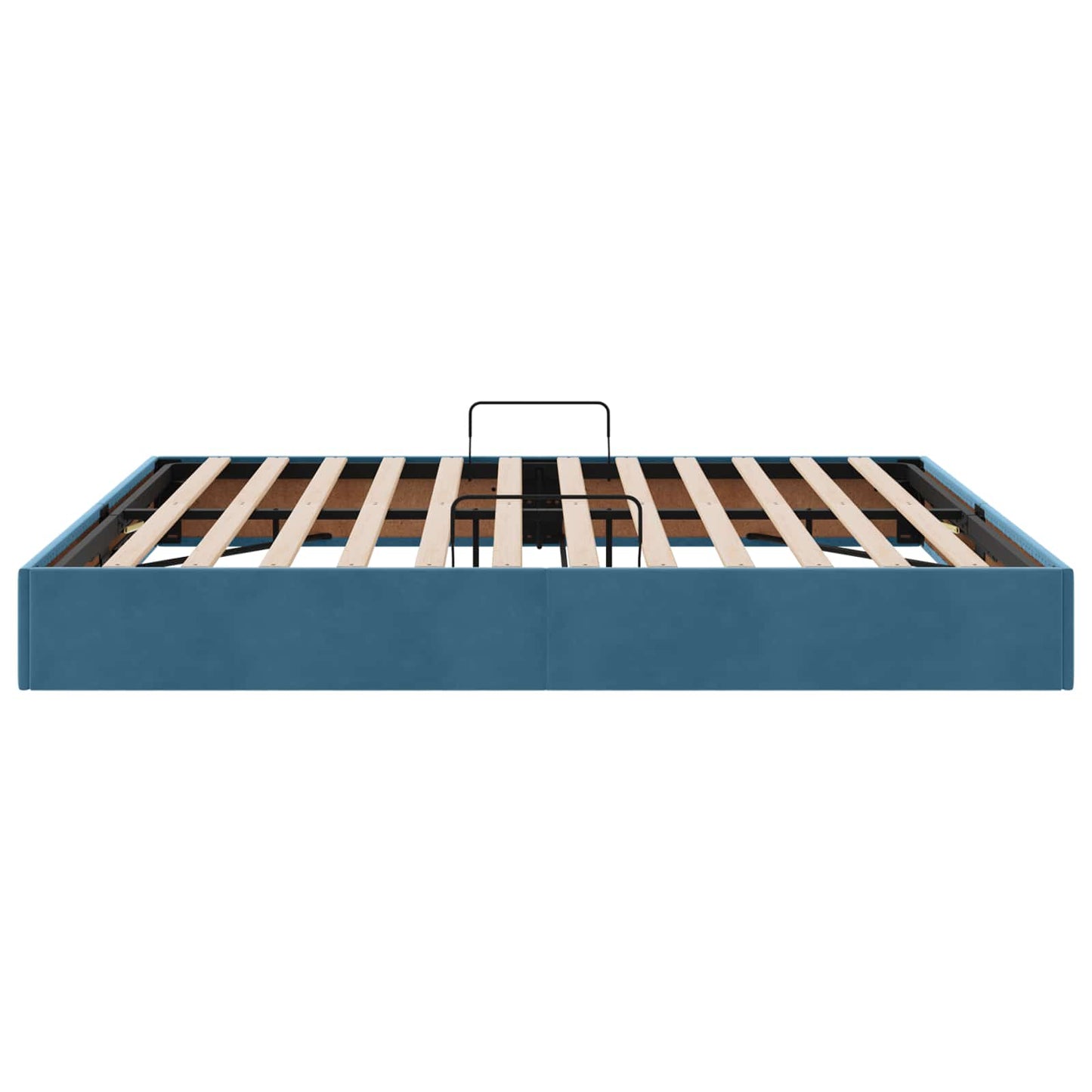 Letto ottomano con archiviazione Blu Scuro 180 x 200 cm Velluto | homemem39