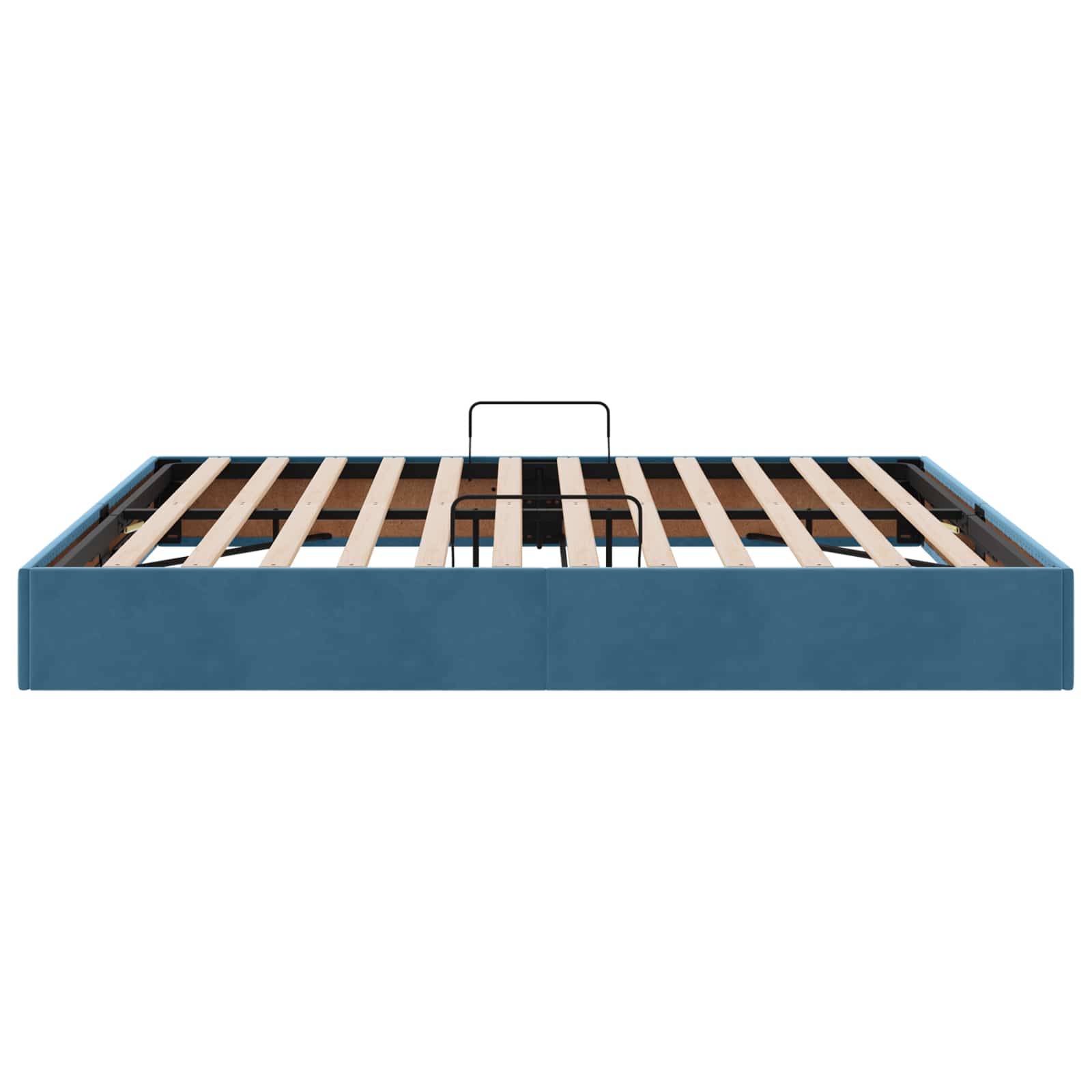 Letto ottomano con archiviazione Blu Scuro 180 x 200 cm Velluto | homemem39