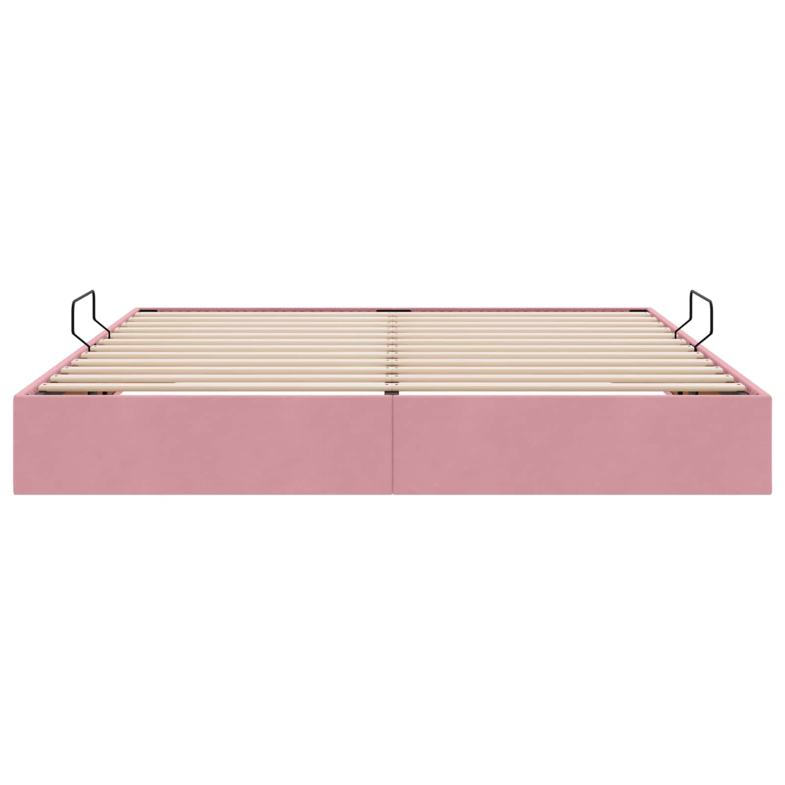 Letto ottomano con archiviazione Rosa 180 x 200 cm Velluto | homemem39