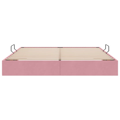 Letto ottomano con archiviazione Rosa 180 x 200 cm Velluto | homemem39