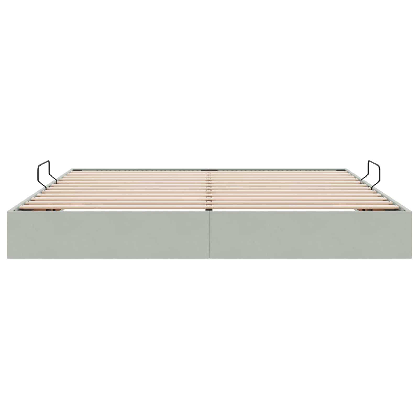 Letto ottomano Grigio Chiaro 200 x 200 cm Velluto | homemem39