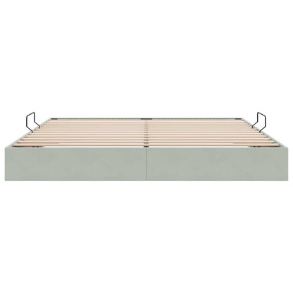 Letto ottomano Grigio Chiaro 200 x 200 cm Velluto | homemem39