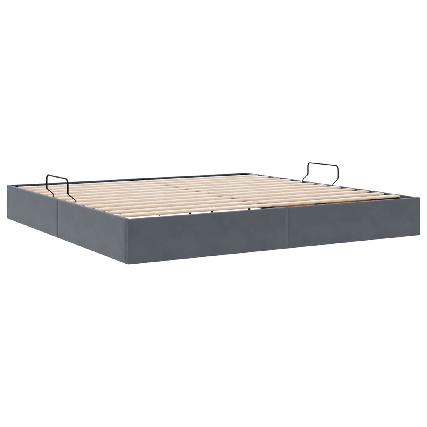 Letto ottomano Grigio Scuro 200 x 200 cm Velluto | homemem39