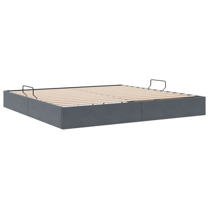 Letto ottomano Grigio Scuro 200 x 200 cm Velluto | homemem39