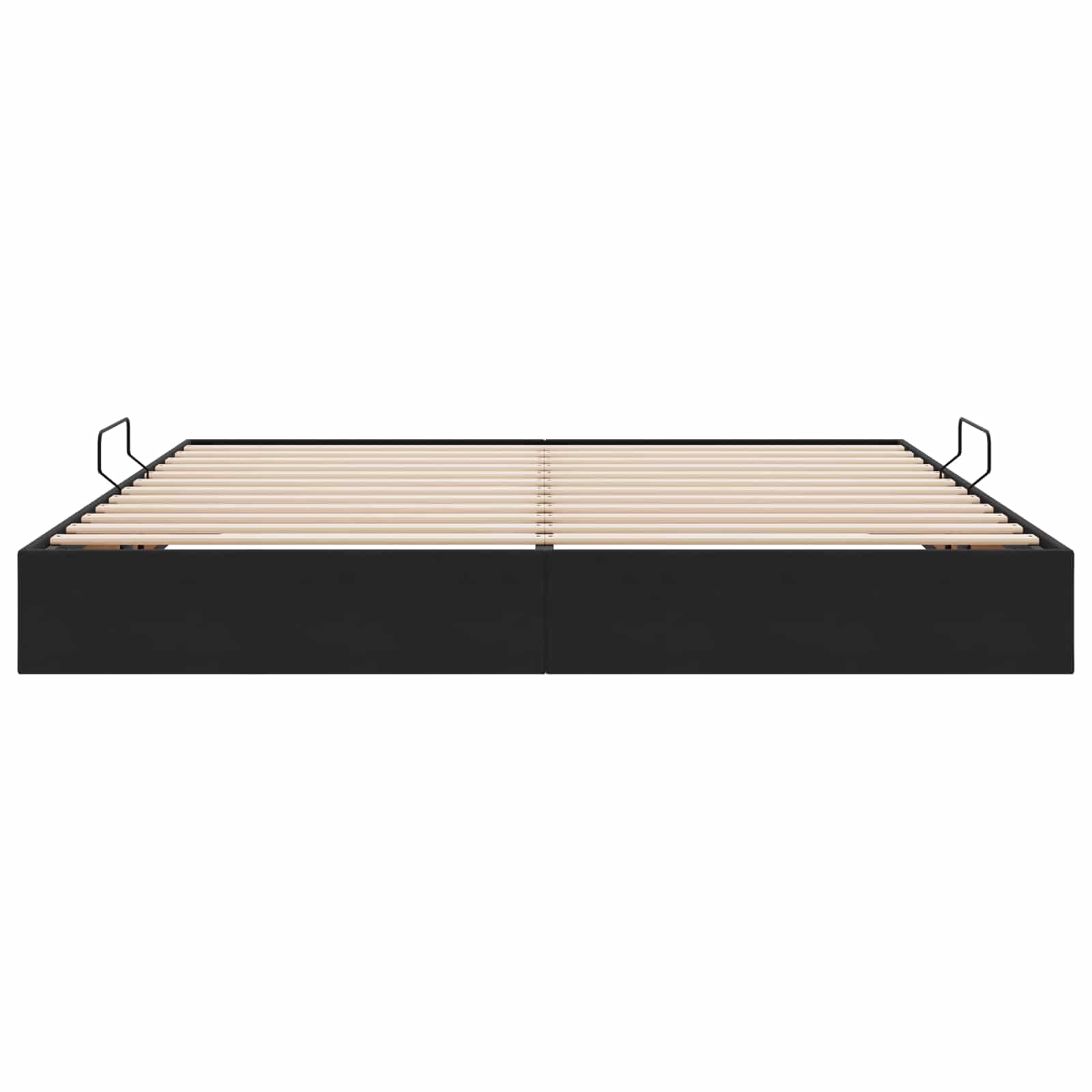 Letto ottomano con archiviazione Nero 200 x 200 cm Velluto | homemem39