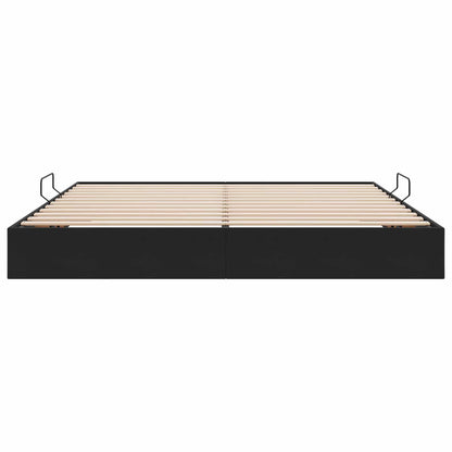 Letto ottomano con archiviazione Nero 200 x 200 cm Velluto | homemem39