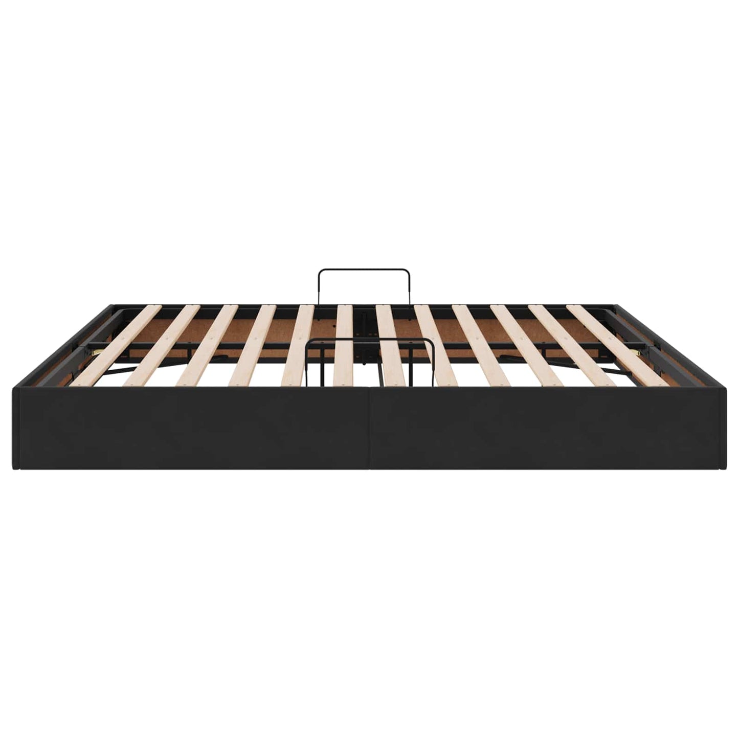 Letto ottomano con archiviazione Nero 200 x 200 cm Velluto | homemem39