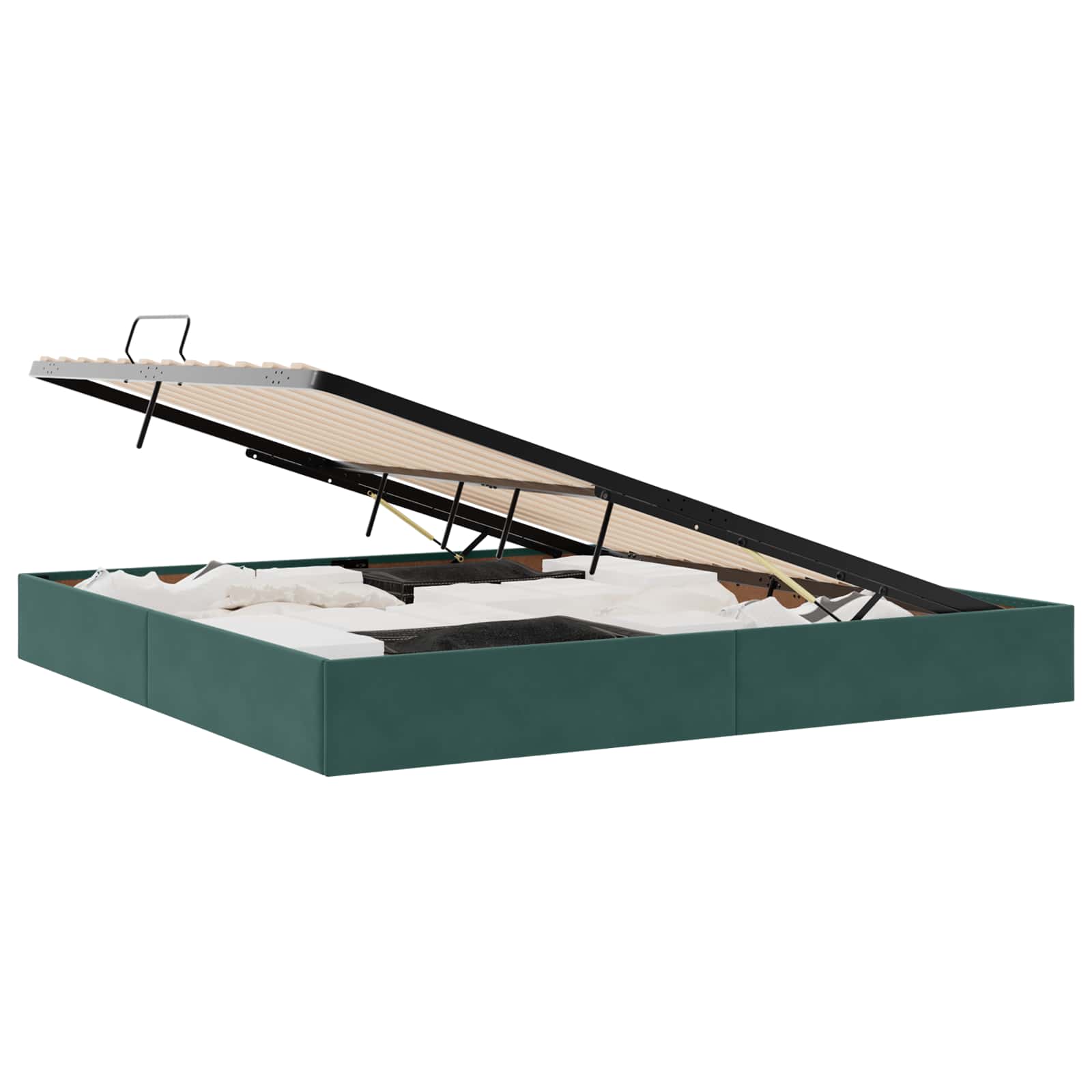 Letto ottomano Verde Scuro 200 x 200 cm Velluto | homemem39