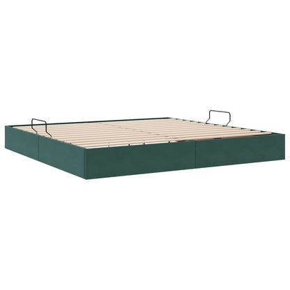Letto ottomano Verde Scuro 200 x 200 cm Velluto | homemem39