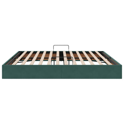 Letto ottomano Verde Scuro 200 x 200 cm Velluto | homemem39