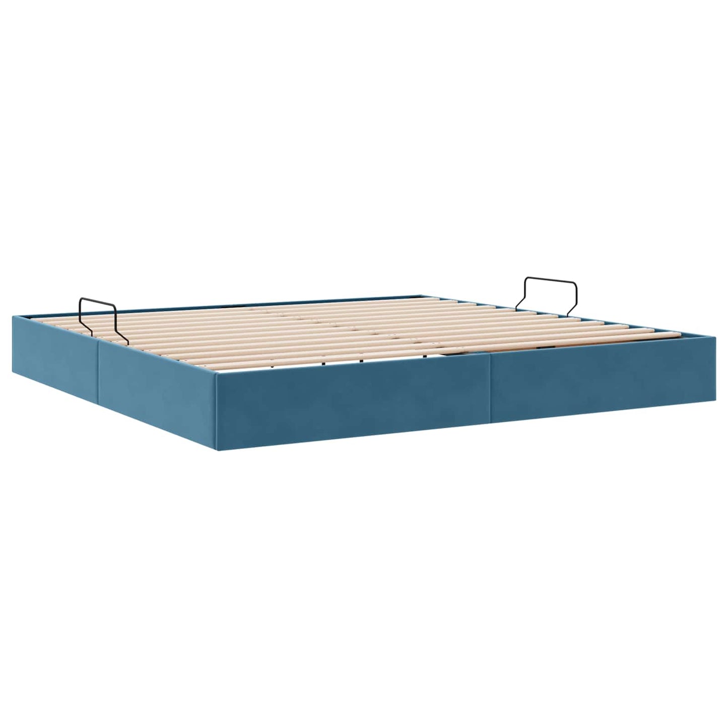 Letto ottomano con archiviazione Blu Scuro 200 x 200 cm Velluto | homemem39