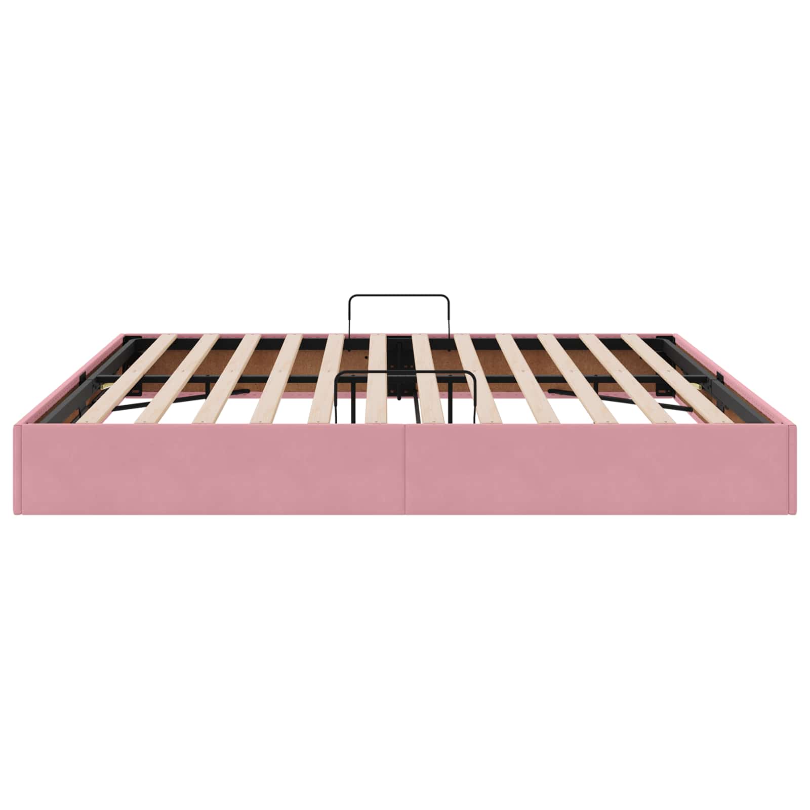 Letto ottomano con archiviazione Rosa 200 x 200 cm Velluto | homemem39
