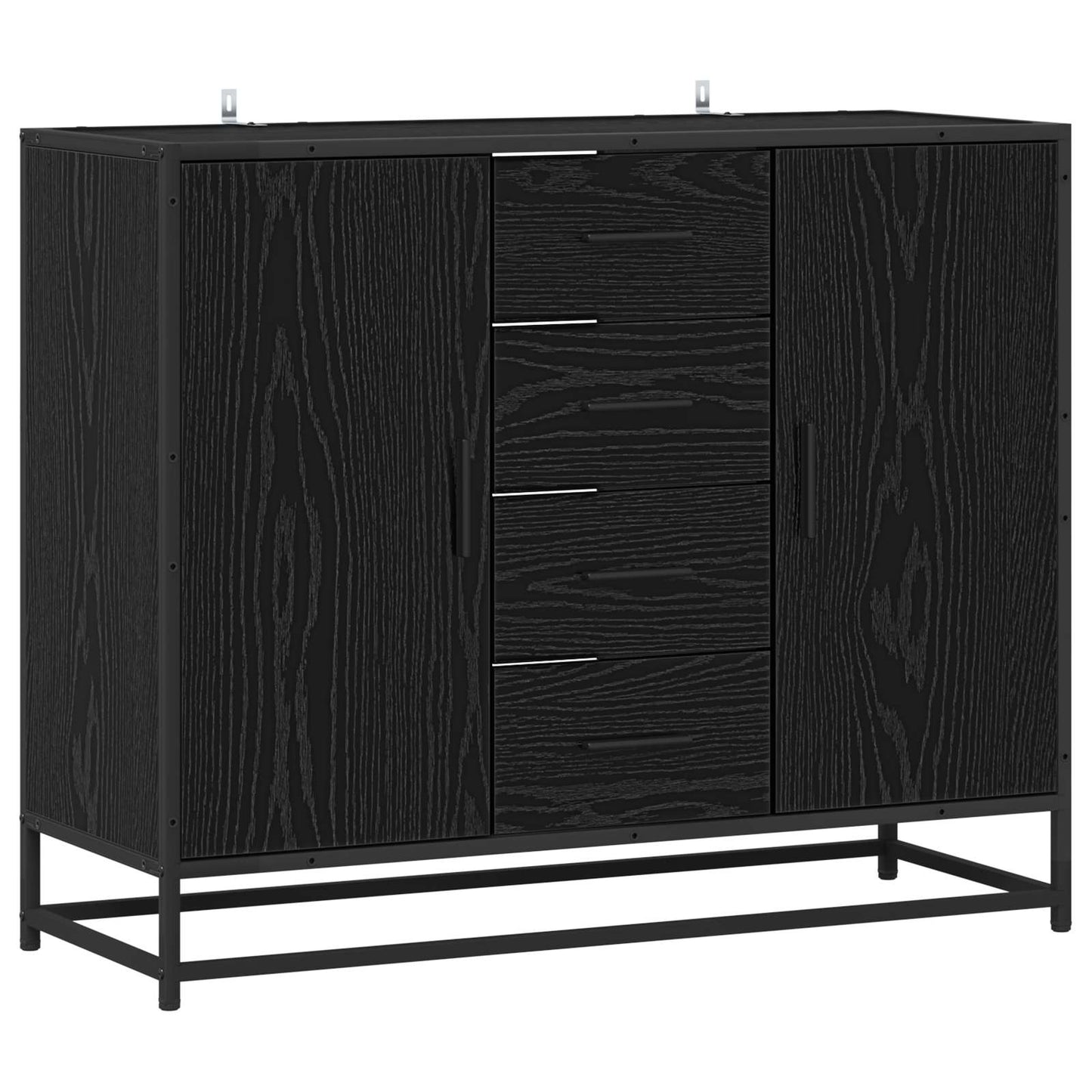 Credenza Rovere Nero 92 x 35 x 76 cm Legno ingegnerizzato | homemem39