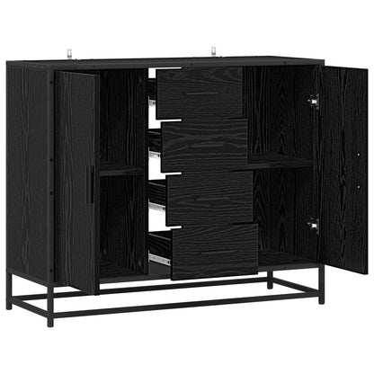 Credenza Rovere Nero 92 x 35 x 76 cm Legno ingegnerizzato | homemem39