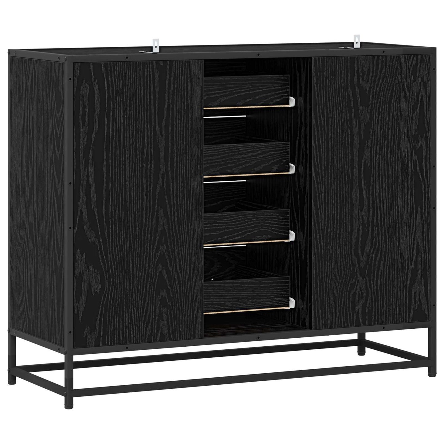 Credenza Rovere Nero 92 x 35 x 76 cm Legno ingegnerizzato | homemem39
