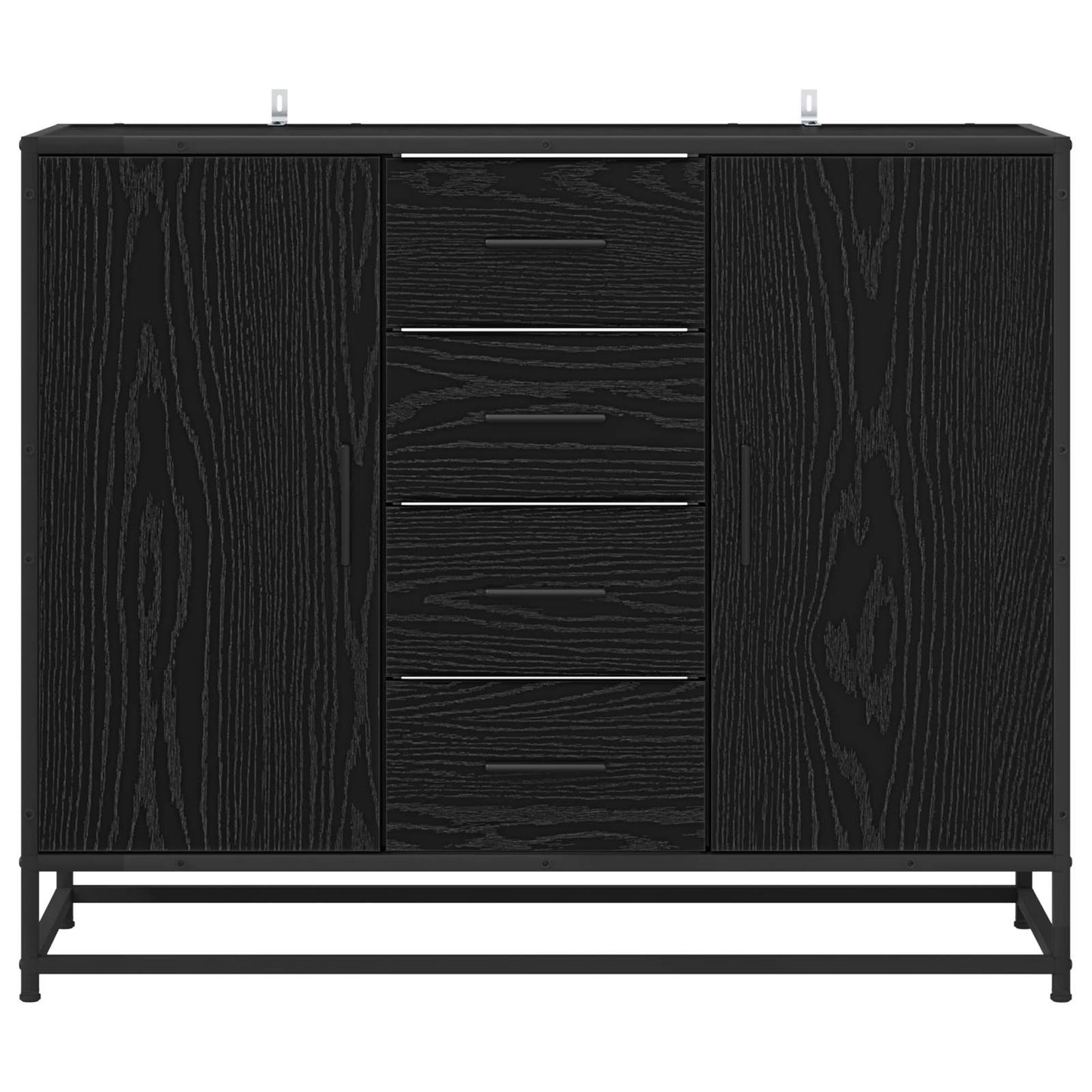 Credenza Rovere Nero 92 x 35 x 76 cm Legno ingegnerizzato | homemem39
