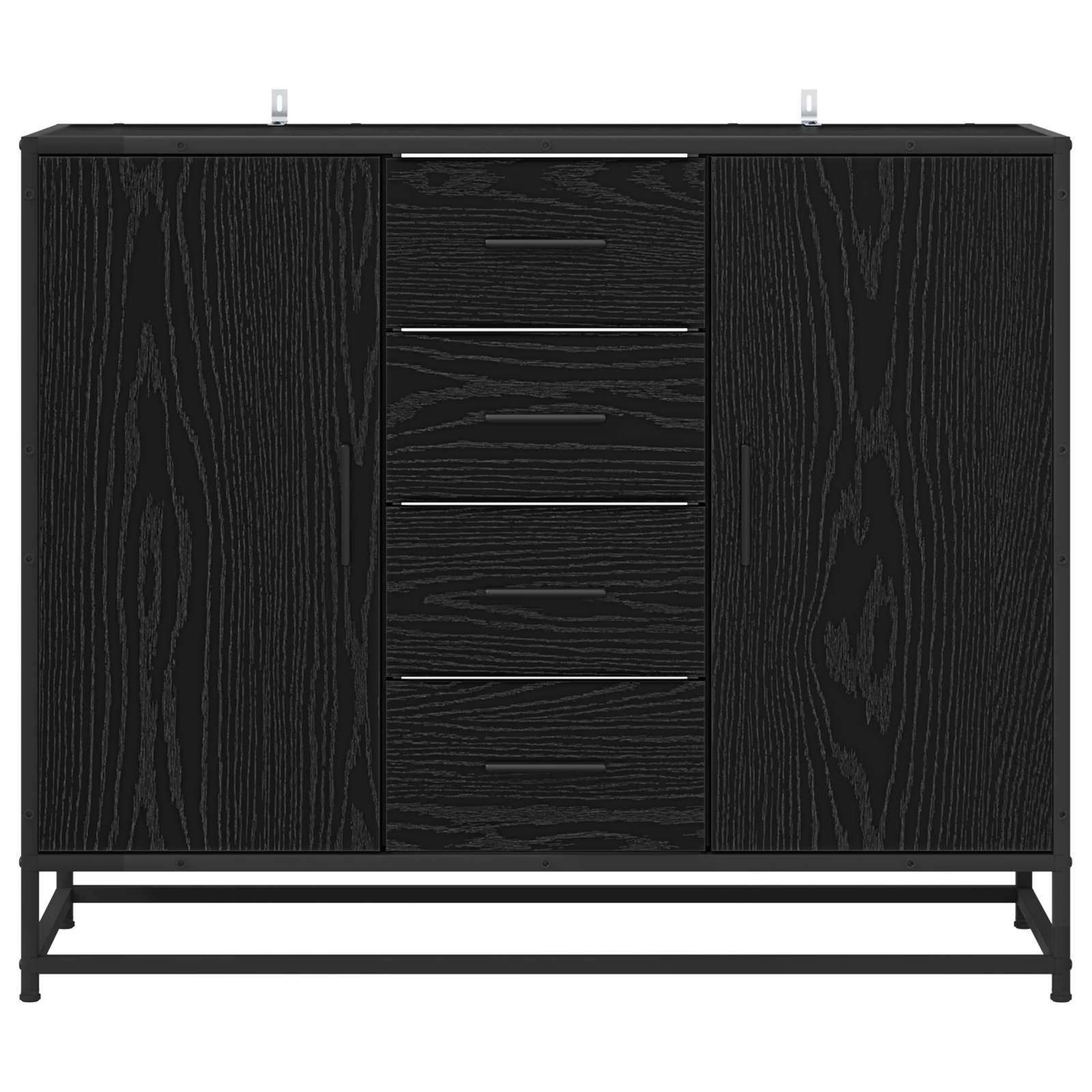 Credenza Rovere Nero 92 x 35 x 76 cm Legno ingegnerizzato | homemem39