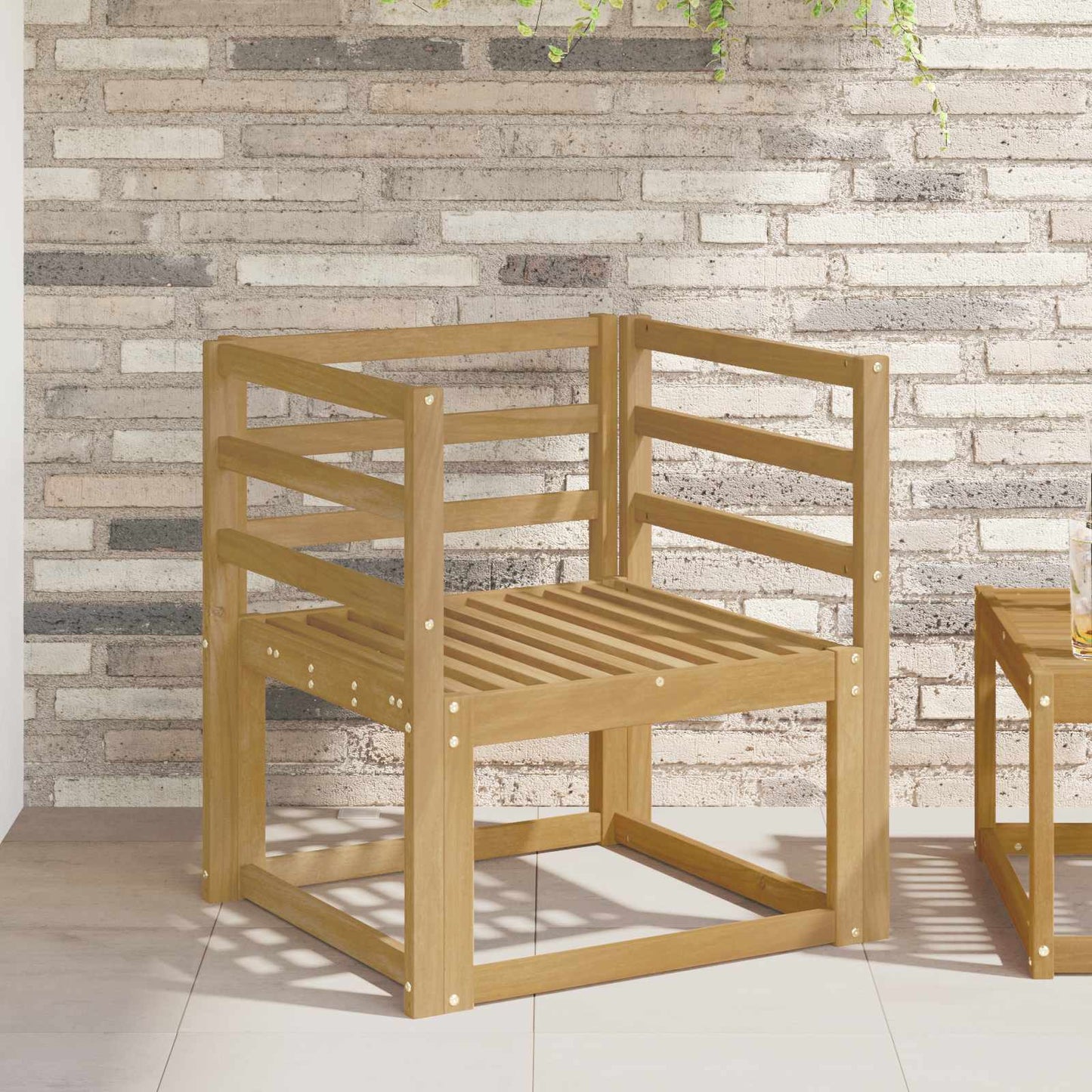 Set di divani da esterno Legno di Acacia Massello Bianco | homemem39