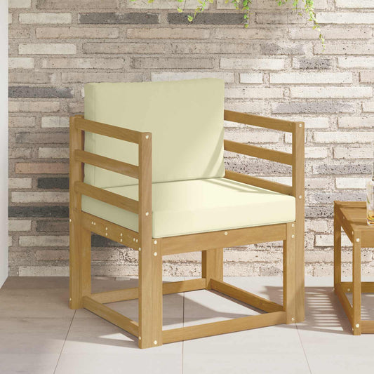 2 Pezzo Set di divani da esterno Poliestere Bianco e Crema | homemem39