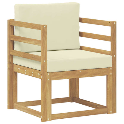 2 Pezzo Set di divani da esterno Poliestere Bianco e Crema | homemem39