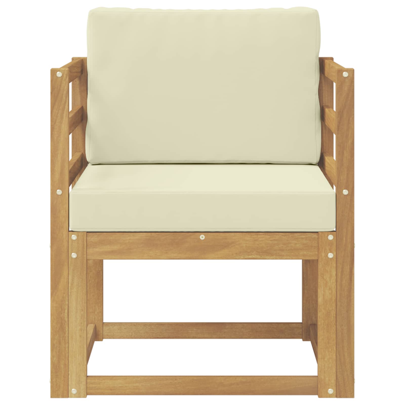 2 Pezzo Set di divani da esterno Poliestere Bianco e Crema | homemem39