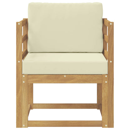 2 Pezzo Set di divani da esterno Poliestere Bianco e Crema | homemem39