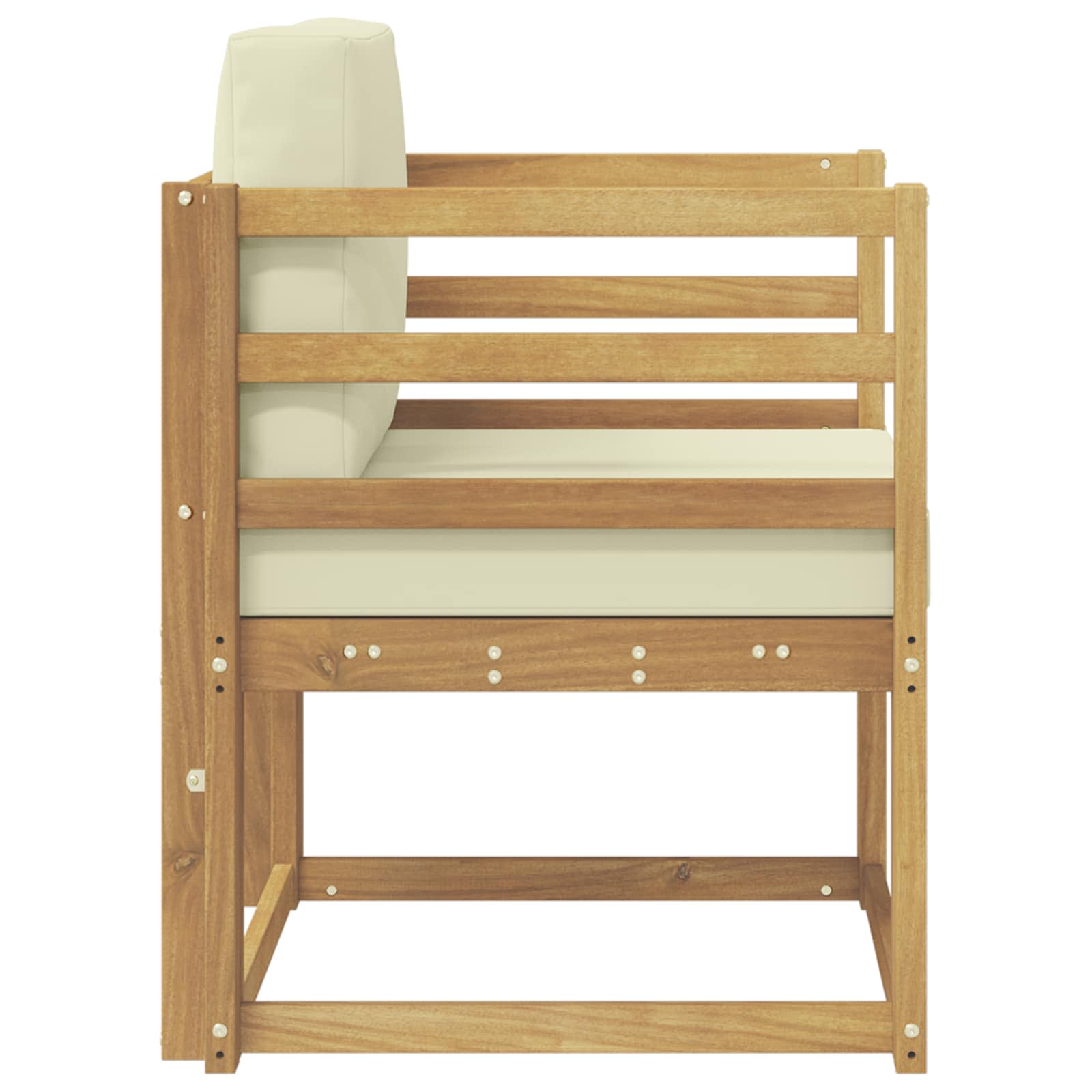 2 Pezzo Set di divani da esterno Poliestere Bianco e Crema | homemem39