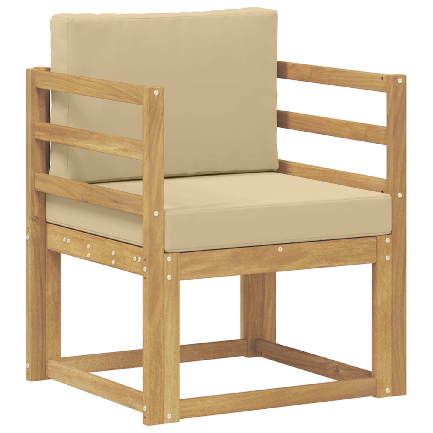 2 Pezzo Set di divani da esterno Poliestere Bianco e Beige | homemem39