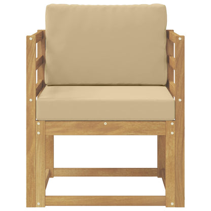 2 Pezzo Set di divani da esterno Poliestere Bianco e Beige | homemem39