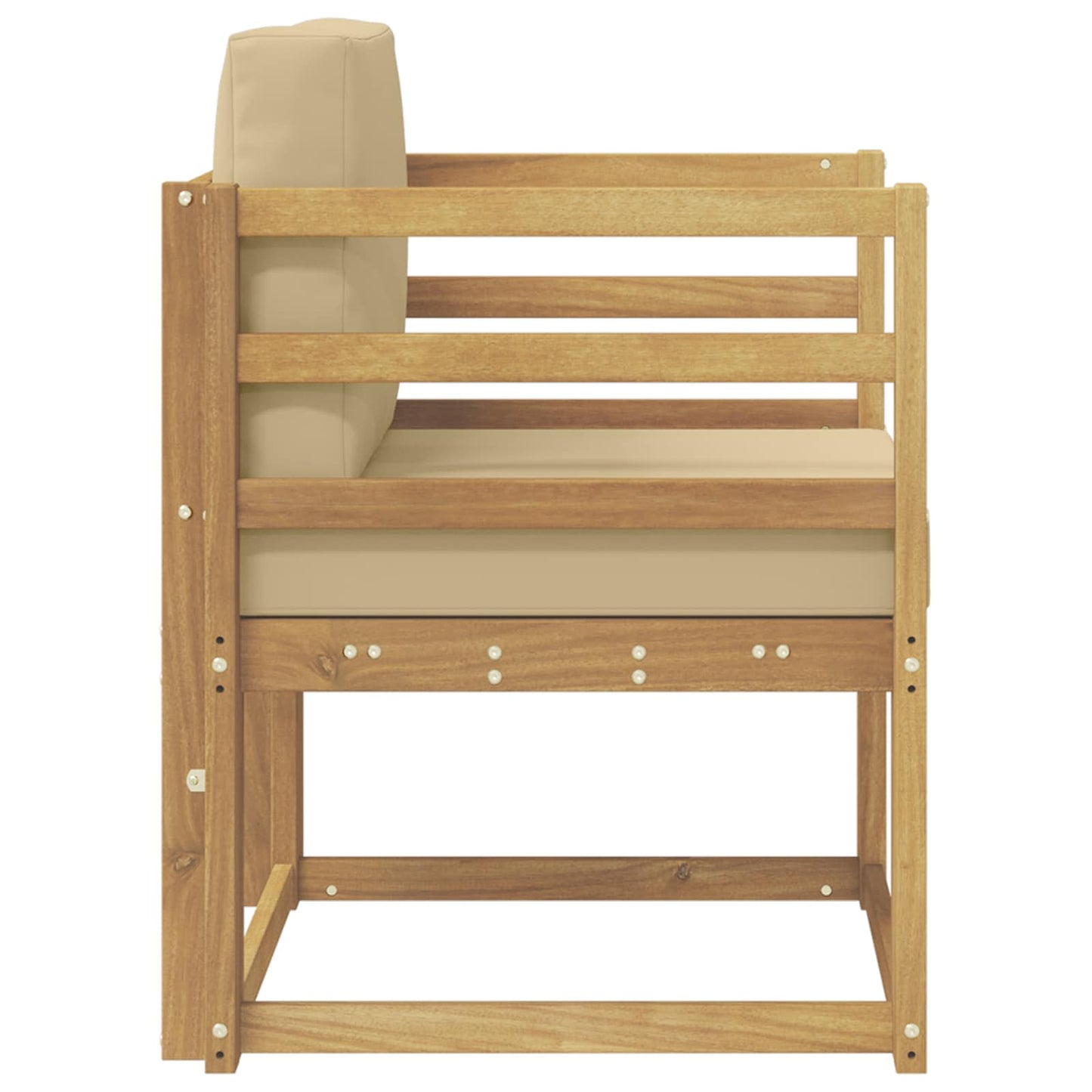 2 Pezzo Set di divani da esterno Poliestere Bianco e Beige | homemem39