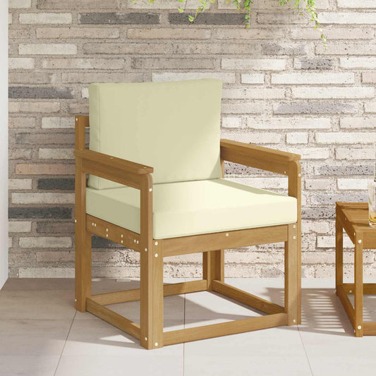 2 Pezzo Set di divani da esterno Poliestere Bianco e Crema | homemem39