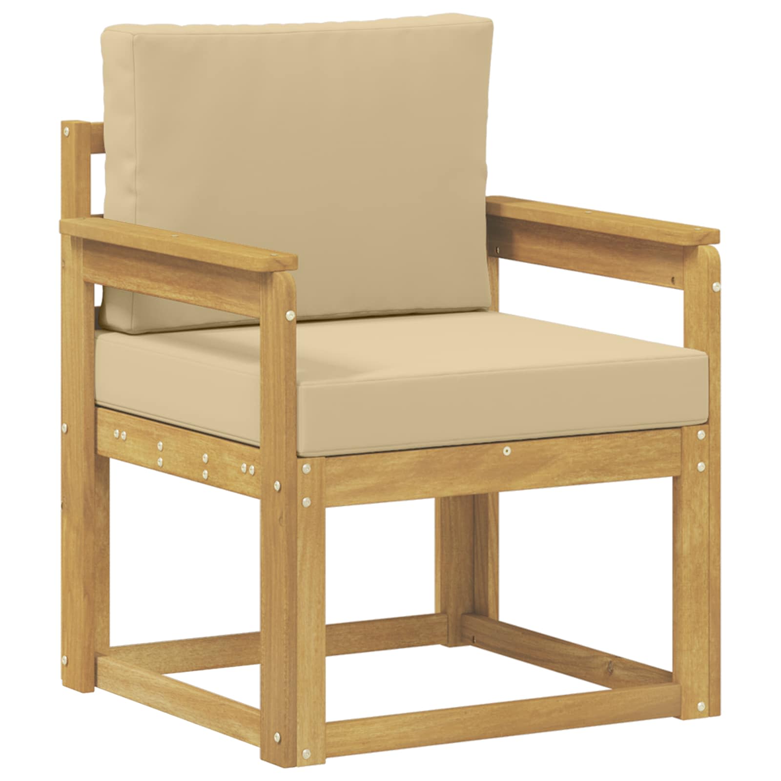 2 Pezzo Set di divani da esterno Poliestere Bianco e Beige | homemem39