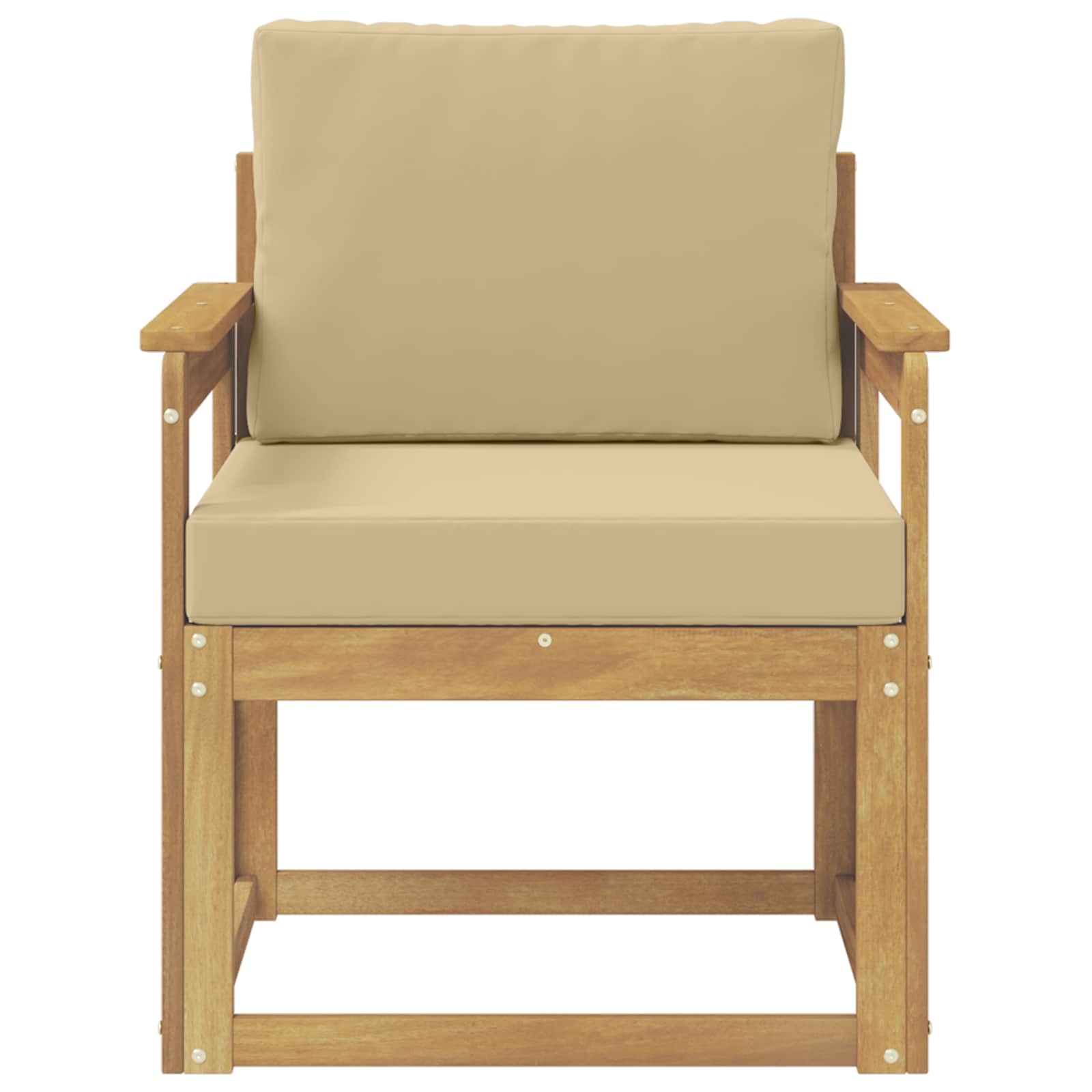 2 Pezzo Set di divani da esterno Poliestere Bianco e Beige | homemem39
