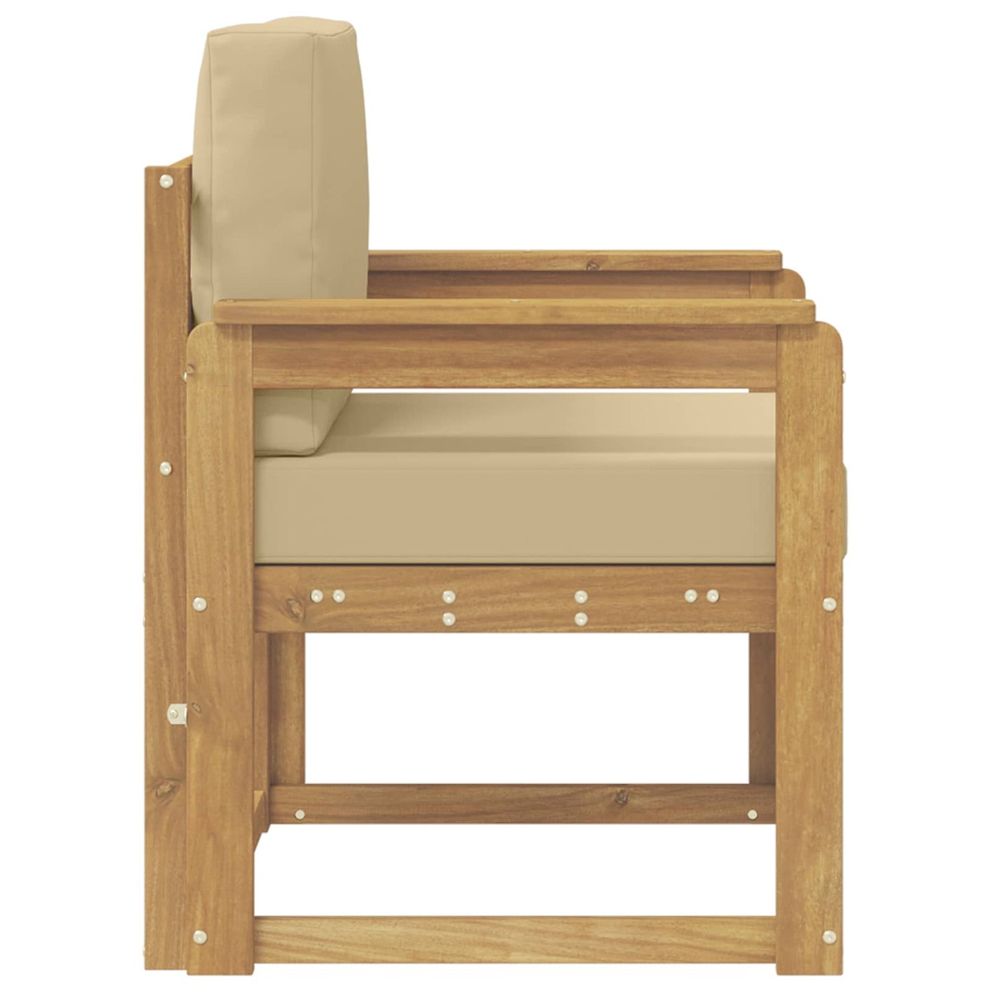 2 Pezzo Set di divani da esterno Poliestere Bianco e Beige | homemem39