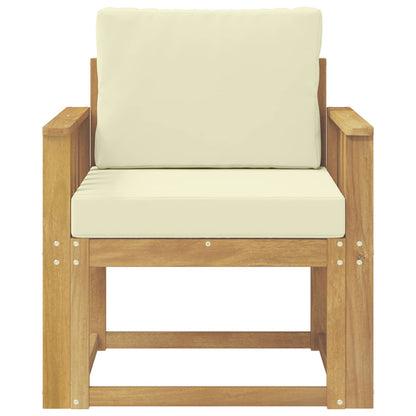 2 Pezzo Set di divani da esterno Poliestere Bianco e Crema | homemem39