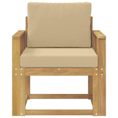 2 Pezzo Set di divani da esterno Poliestere Bianco e Beige | homemem39