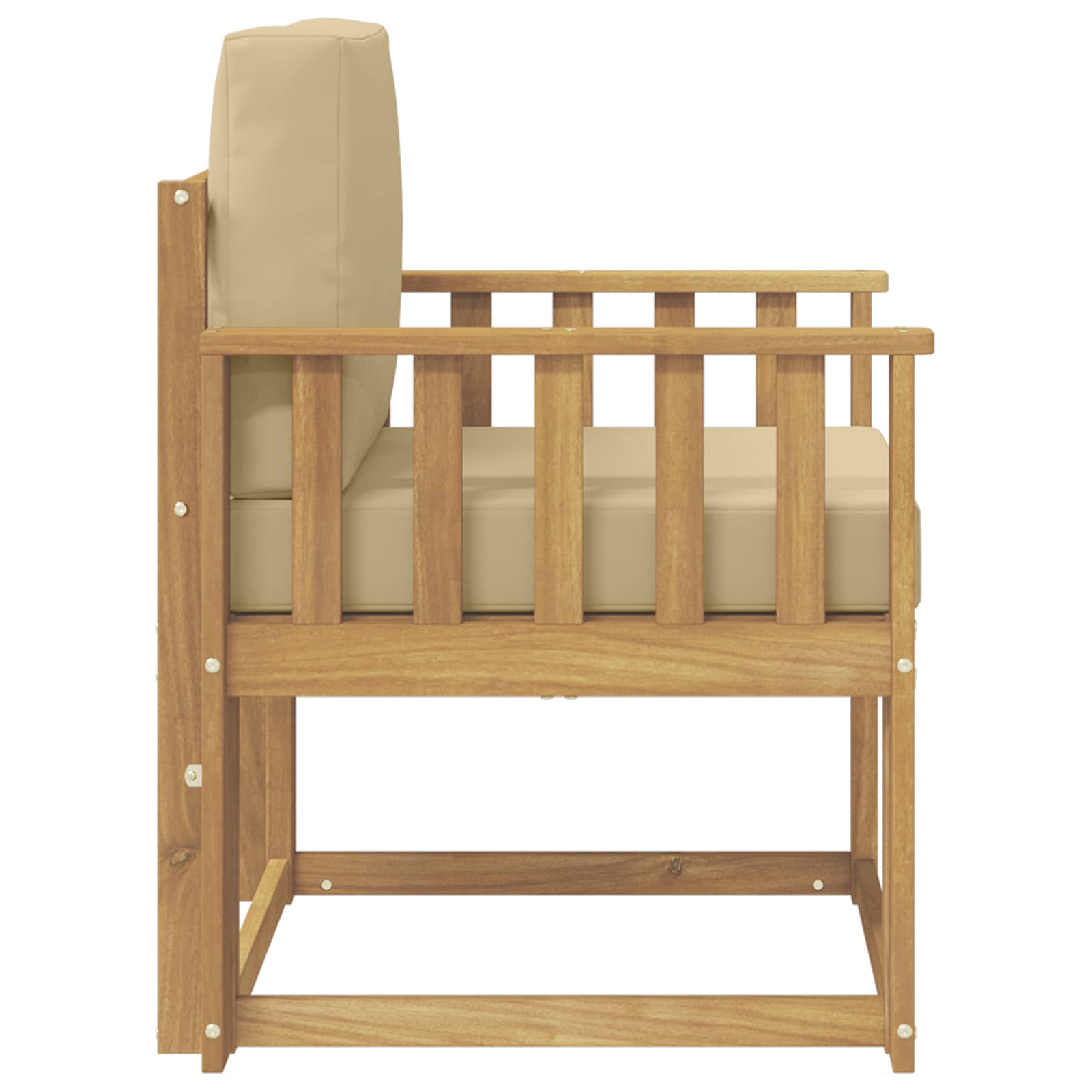 2 Pezzo Set di divani da esterno Poliestere Bianco e Beige | homemem39