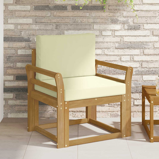 2 Pezzo Set di divani da esterno Poliestere Bianco e Crema | homemem39