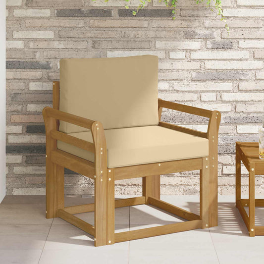 2 Pezzo Set di divani da esterno Poliestere Bianco e Beige | homemem39