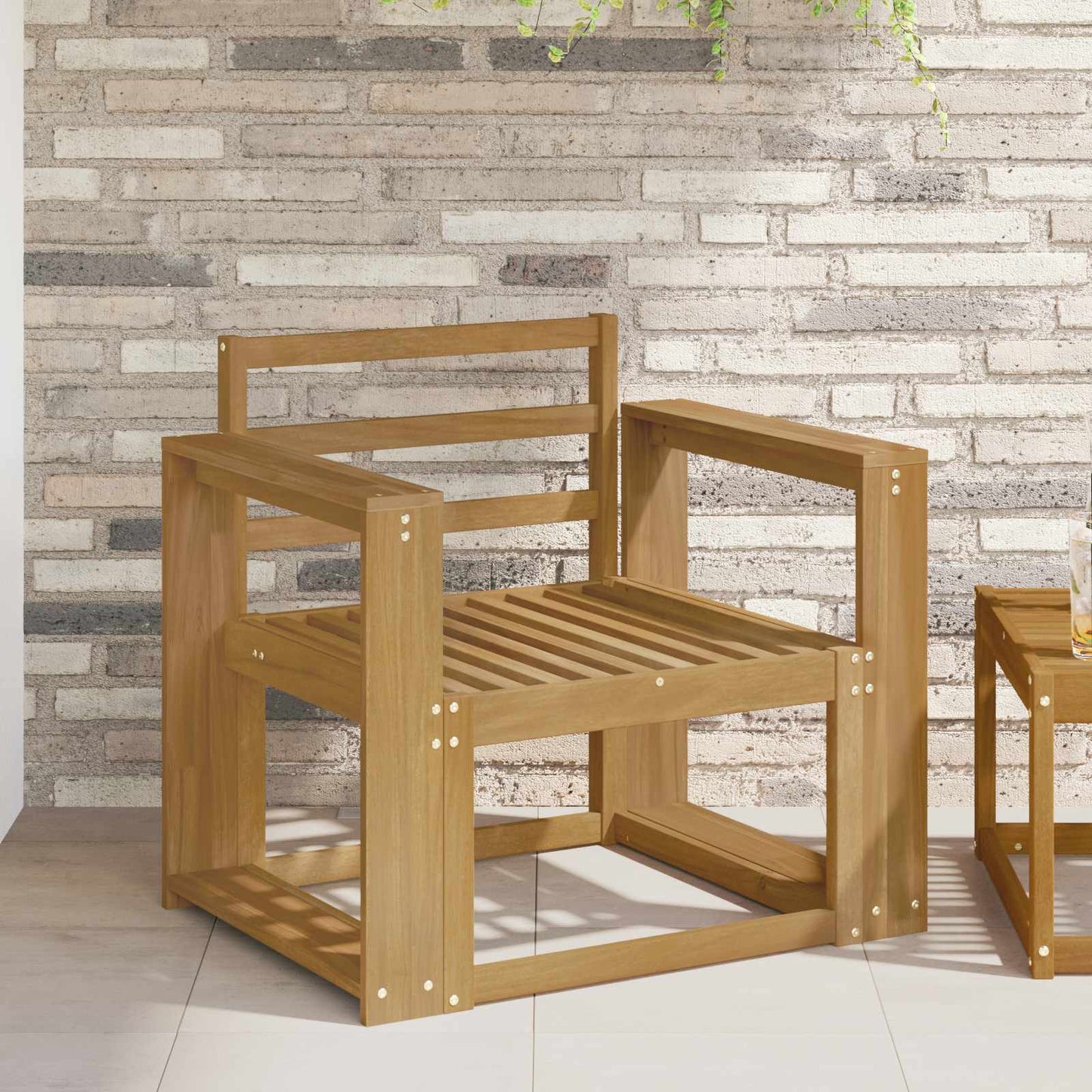 Set di divani da esterno Legno di Acacia Massello Bianco | homemem39