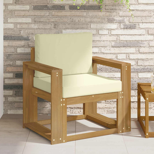 2 Pezzo Set di divani da esterno Poliestere Bianco e Crema | homemem39
