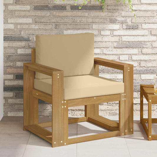 2 Pezzo Set di divani da esterno Poliestere Bianco e Beige | homemem39